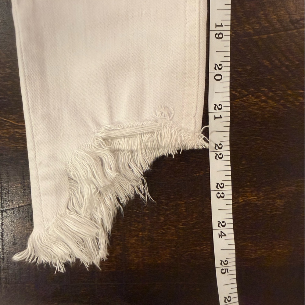 rag & bone White Raw Hem Skinny Ankle Jeans 25 Stretch - Picture 7 of 10